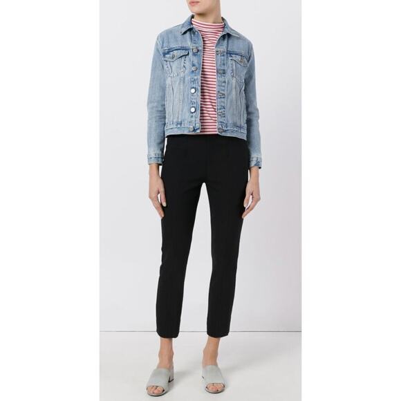 Vince Pull On Stretch Pant Black Small Casual Office Professional Career - Picture 2 of 12